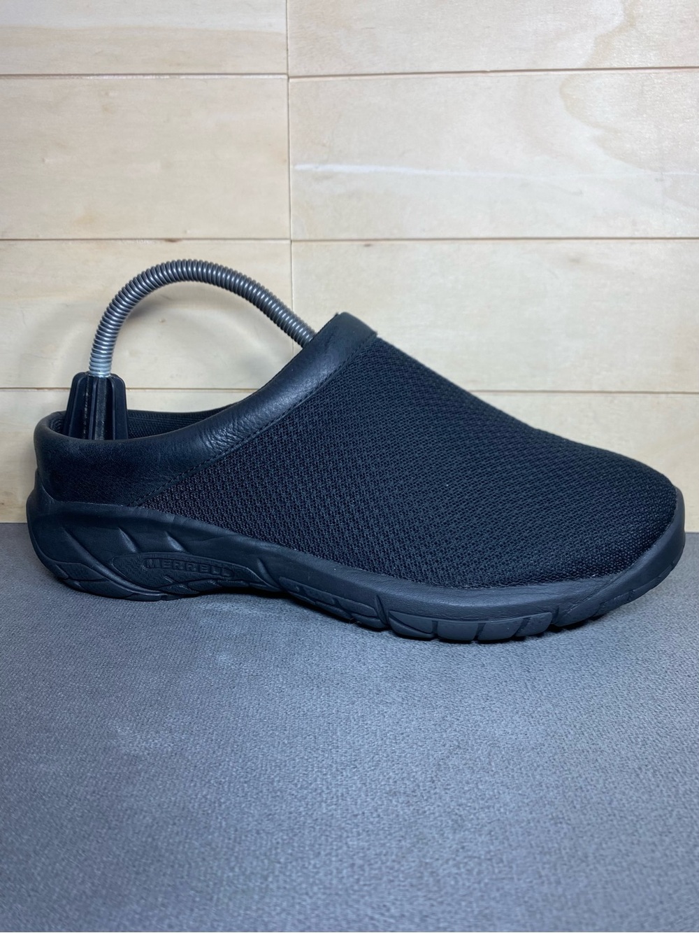Merrell Encore Breeze Clogs Black Women's Size 9 W Shoes Mesh Leather Slip-Ons